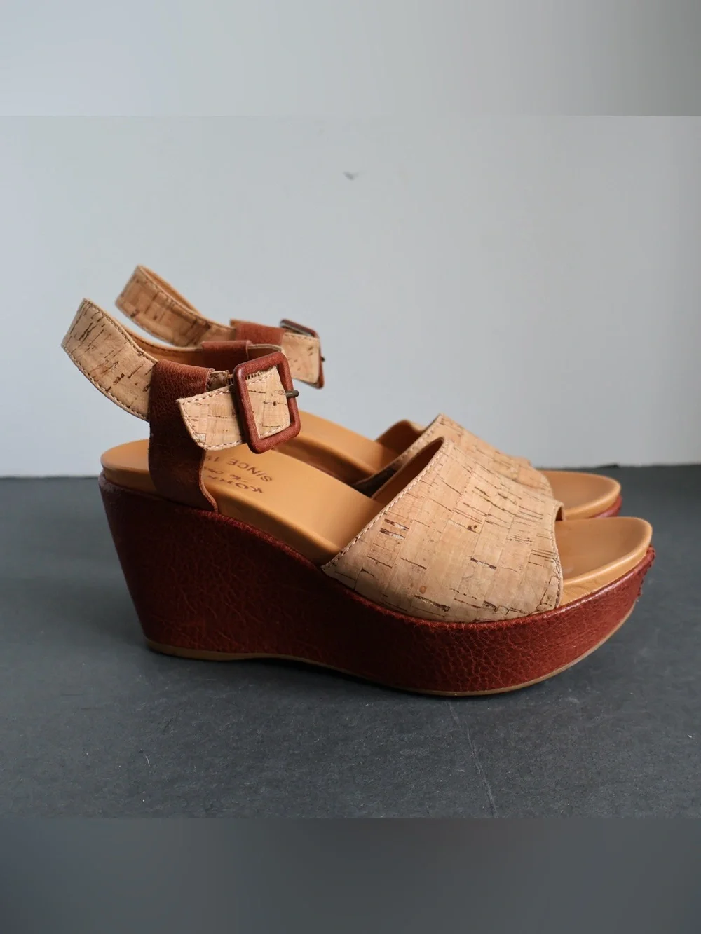 Kork-Ease Keirn Platform Wedge Sandals Size 6M - Picture 3 of 10